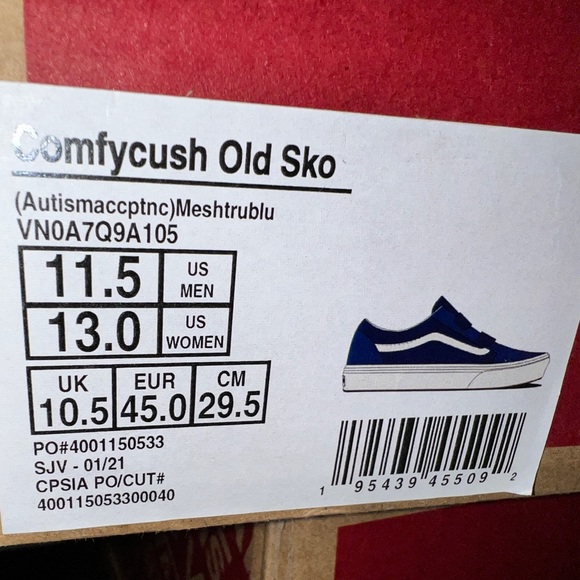Vans Comfycush Old Skool Velcro sz 11.5 Mens - Picture 10 of 12